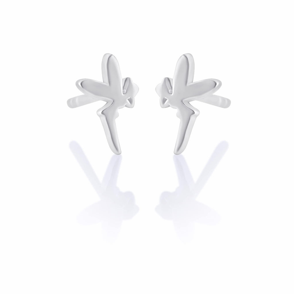 SilverCloseOut Sterling Silver Small Pixie Fairy Womens stud Earrings Girls Sprite Fairy Studs