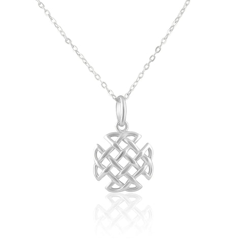SilverCloseOut Sterling Silver Celtic Braid Amulet Necklace for Women Girls Silver Celtic Love Knot Jewelry Gifts for Christmas / Valentine Day / Birthday