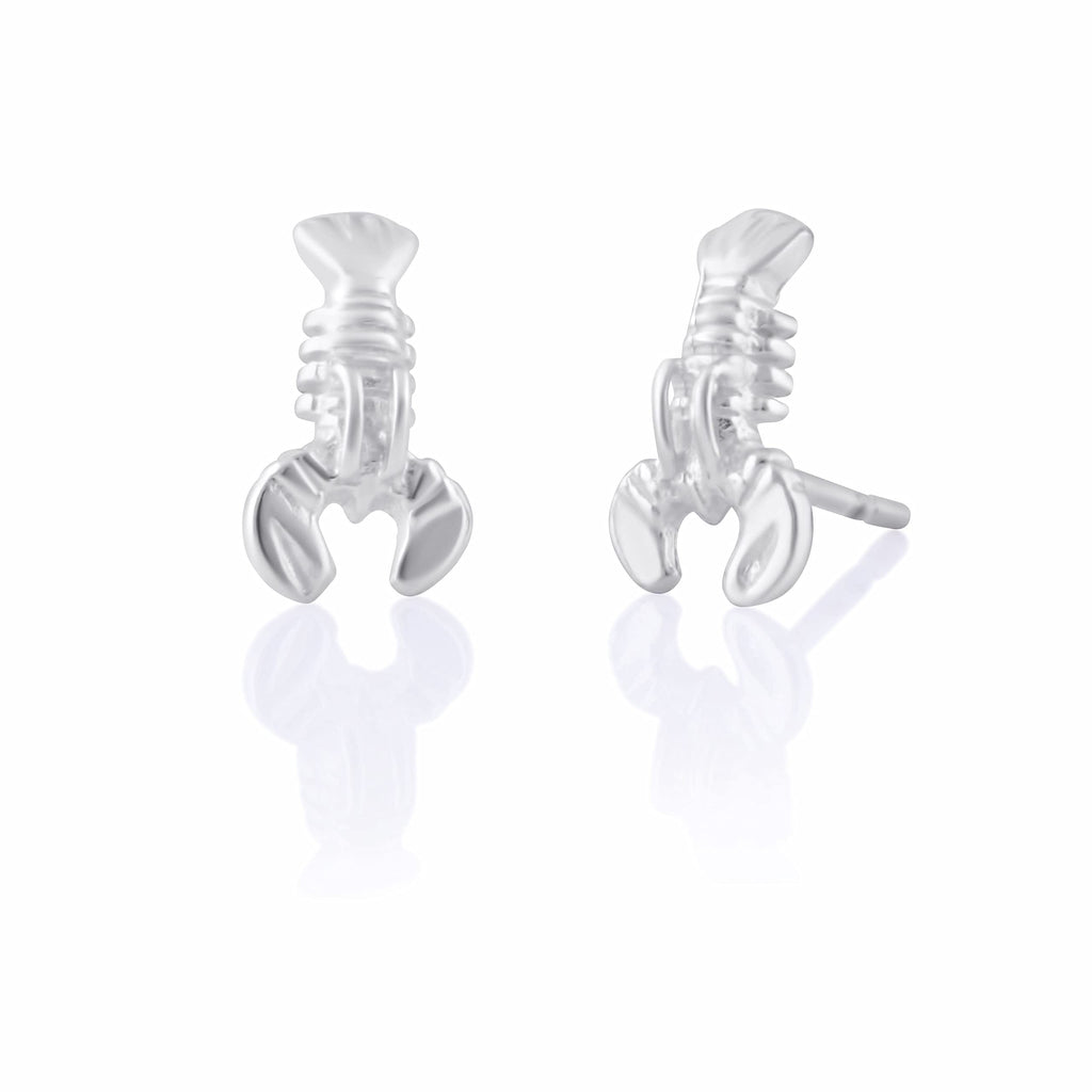 SilverCloseOut Sterling Silver Ocean Lobster Womens Stud Earrings Girls Lobster Studs