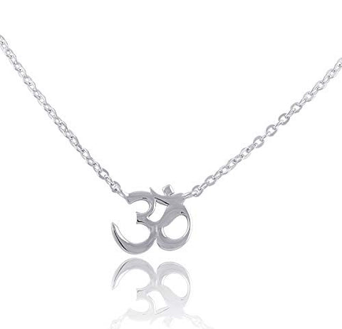 Sterling Silver Om Necklace